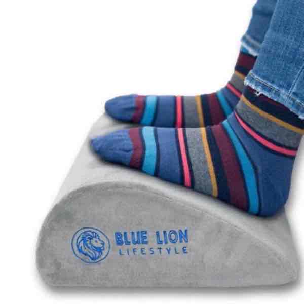 Blue Lion ergonomische voetensteun grijs