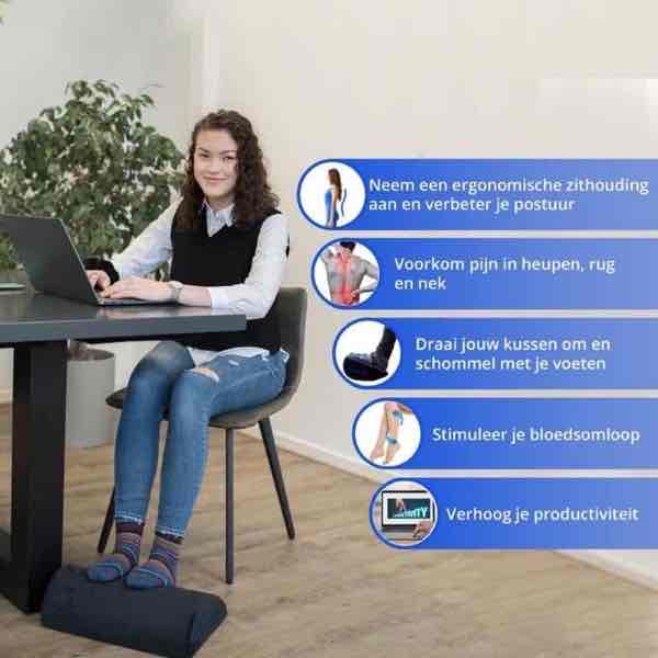 Blue Lion ergonomische voetensteun voordelen